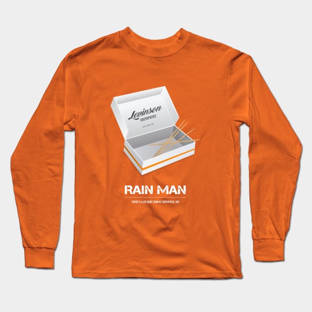 Rain Man - Alternative Movie Poster Long Sleeve T-Shirt by MoviePosterBoy